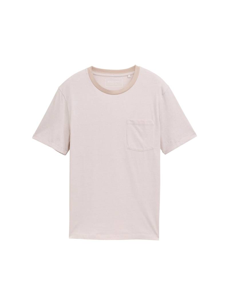 Denim Tom Tailor - T-Shirt mit Brusttasche light dove grey - Gr. - XL von Denim Tom Tailor