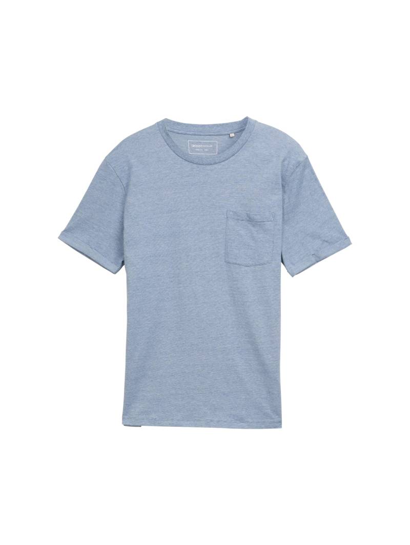 Denim Tom Tailor - T-Shirt mit Brusttasche mystical blue - Gr. - M von Denim Tom Tailor