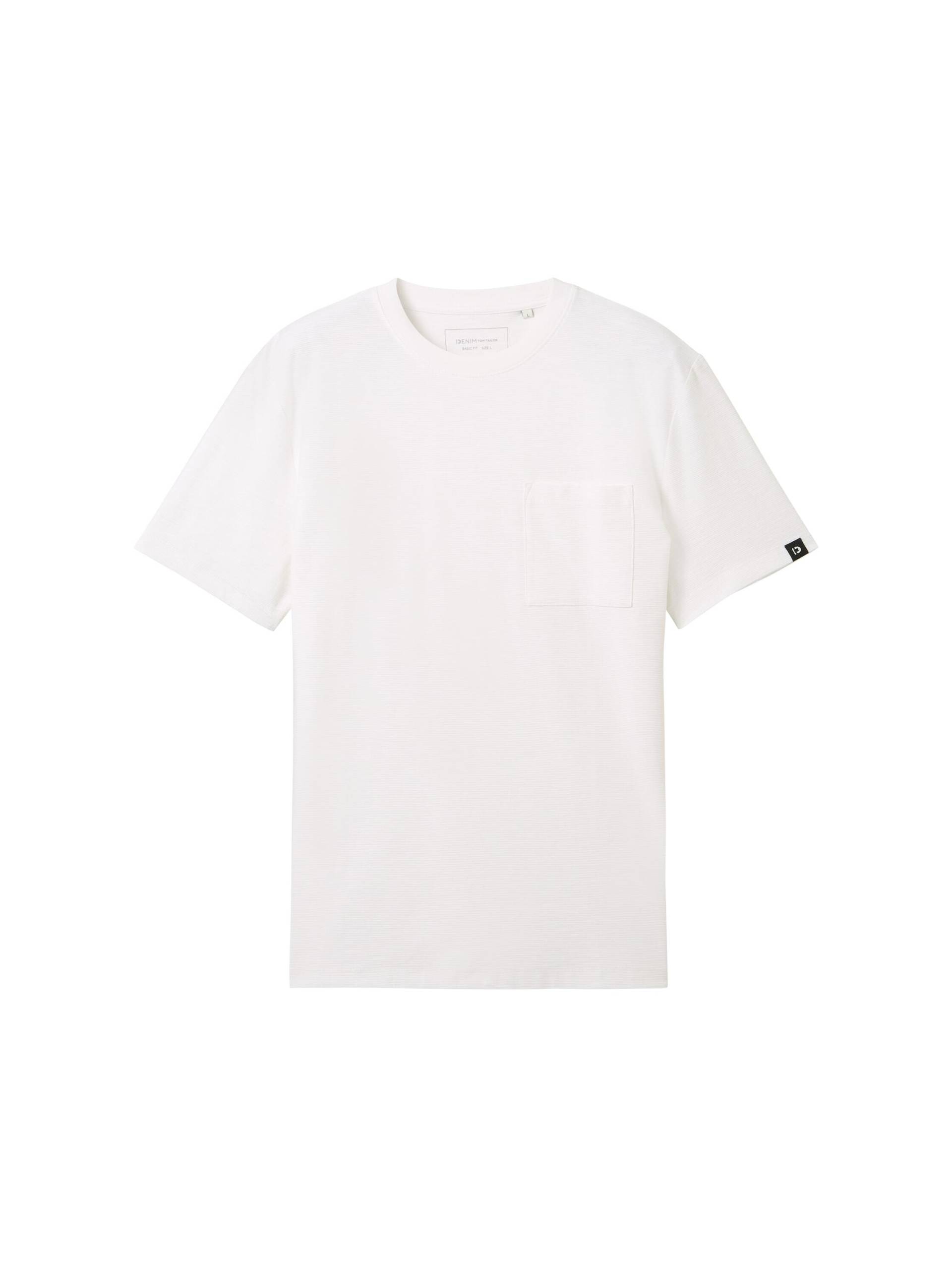 Denim Tom Tailor - T-Shirt mit Brusttasche white - Gr. - XXL von Denim Tom Tailor