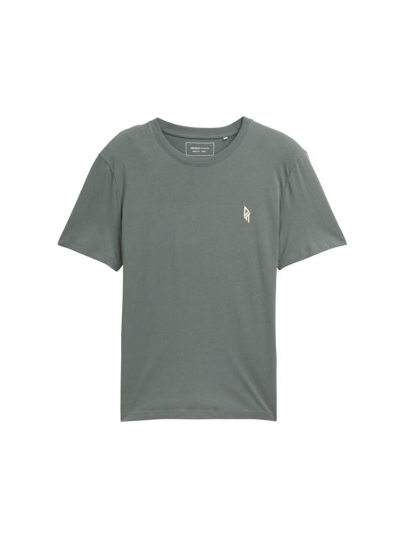 Denim Tom Tailor - T-Shirt mit Rückenprint washed jasper green - Gr. - M von Denim Tom Tailor