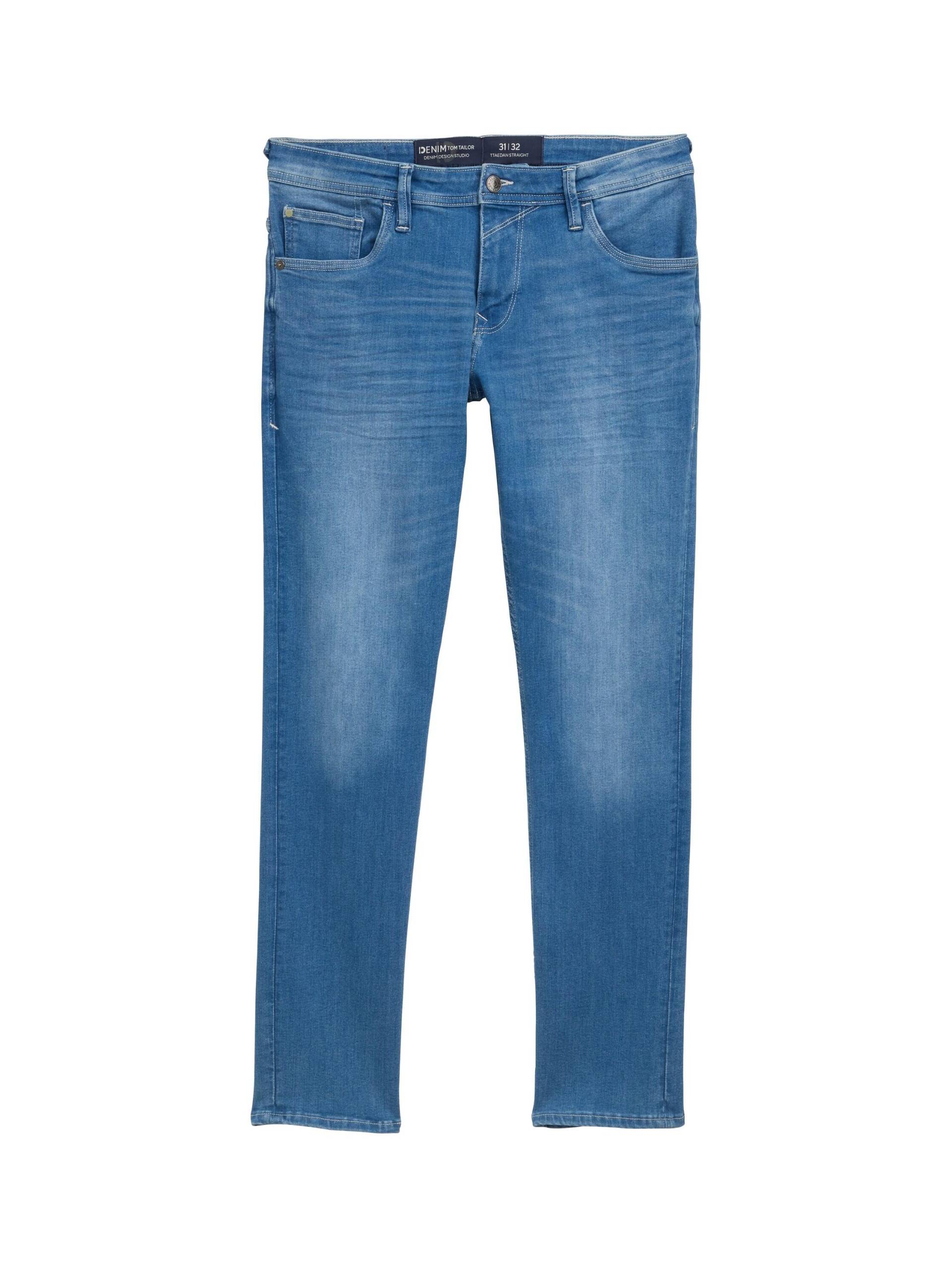 Denim Tom Tailor - TTAEDAN STRAIGHT Jeans bright blue denim - Gr. - 34/30 von Denim Tom Tailor