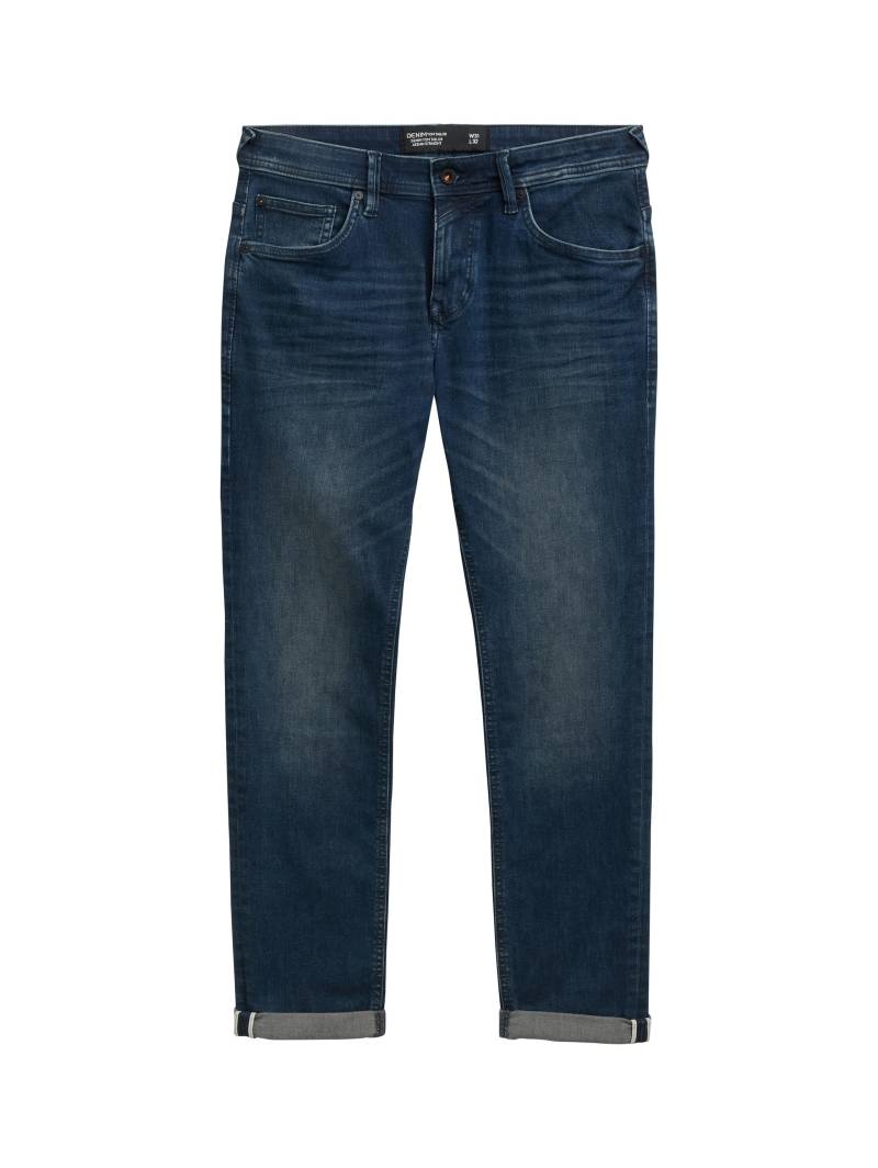 Denim Tom Tailor - TTAEDAN SUPERFLEX STRAIGHT Jeans mid stone blue black denim - Gr. - 27/34 von Denim Tom Tailor