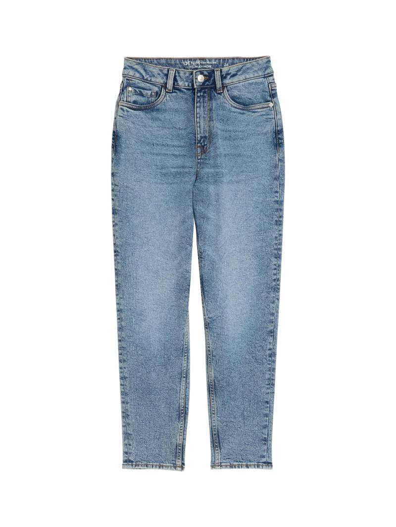 Denim Tom Tailor - TTLINLEY MOM High Waist Ankle Jeans used mid stone blue denim - Gr. - 26 von Denim Tom Tailor