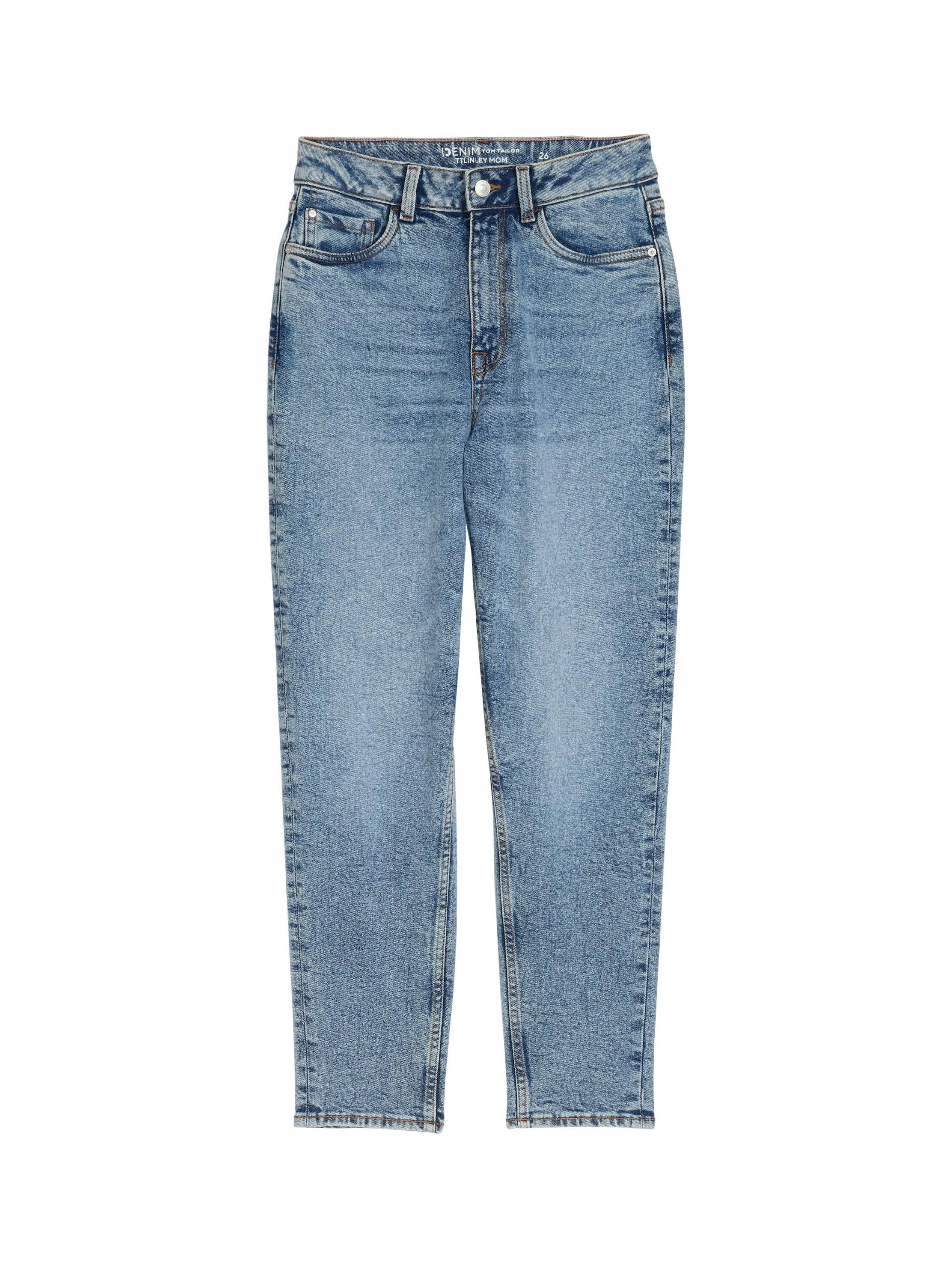 Denim Tom Tailor - TTLINLEY MOM High Waist Ankle Jeans used mid stone blue denim - Gr. - 28 von Denim Tom Tailor