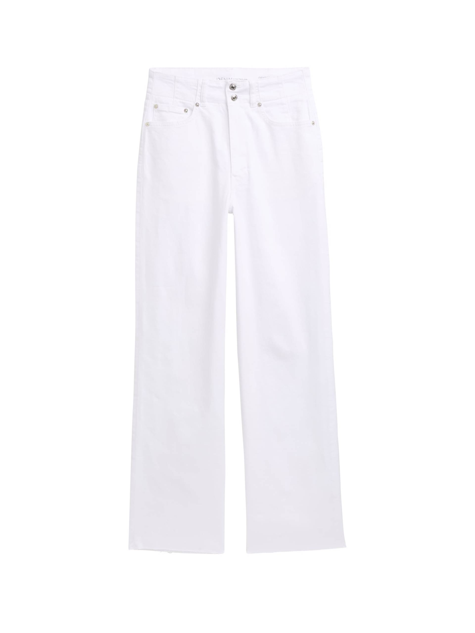 Denim Tom Tailor - TTLINOU WIDE Jeans white - Gr. - S von Denim Tom Tailor