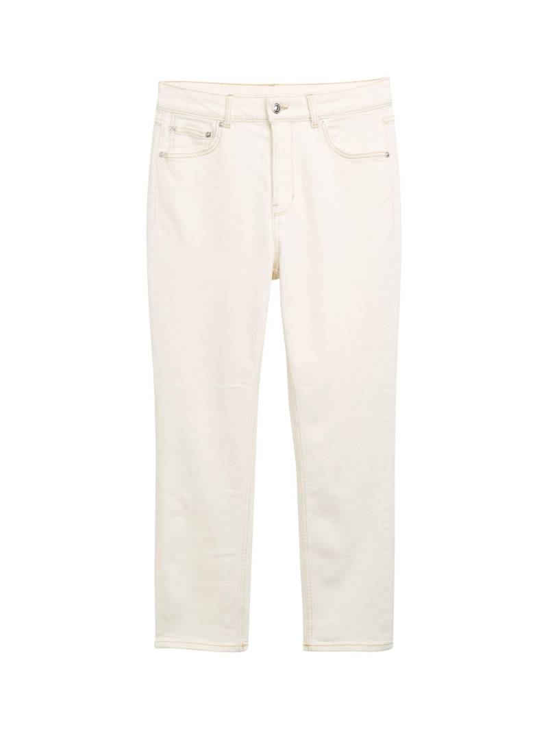 Denim Tom Tailor - TTLOTTE SLIM STRAIGHT Jeans mit High Waist gardenia white - Gr. - 29 von Denim Tom Tailor