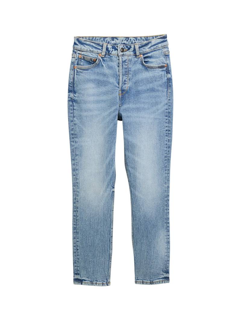 Denim Tom Tailor - TTLOTTE SLIM STRAIGHT Jeans mit High Waist used mid stone blue denim - Gr. - 28 von Denim Tom Tailor
