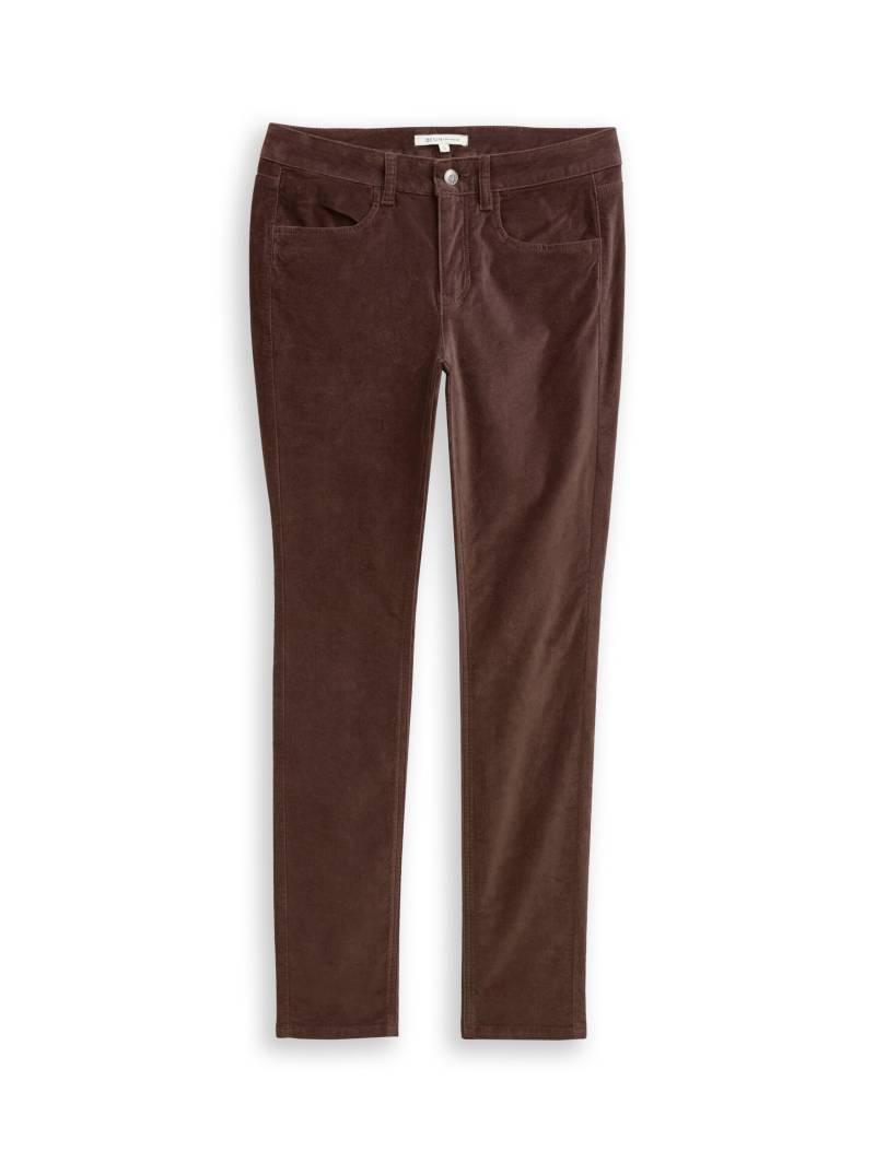 Denim Tom Tailor - TTNELA EXTRA SKINNY Samthose soft chocolate brown - Gr. - XS von Denim Tom Tailor