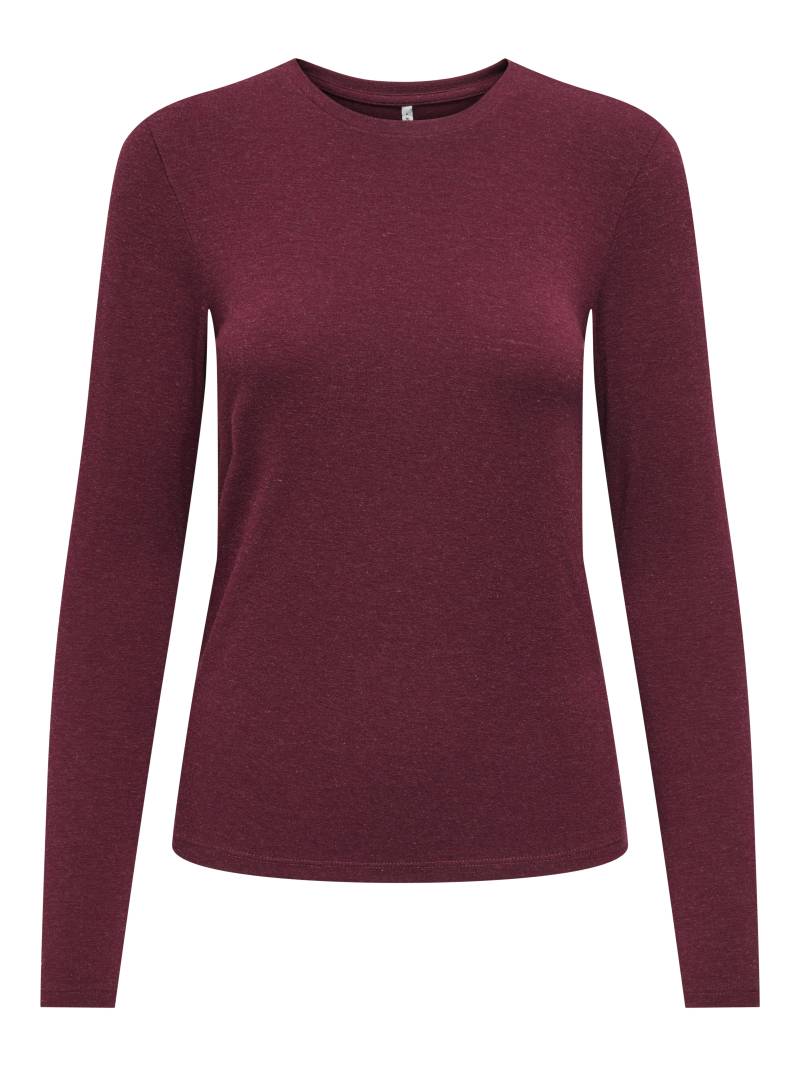 ONLY - ONLSIA L/S O-NECK TOP BOX JRS cabernet - Gr. - XS von ONLY