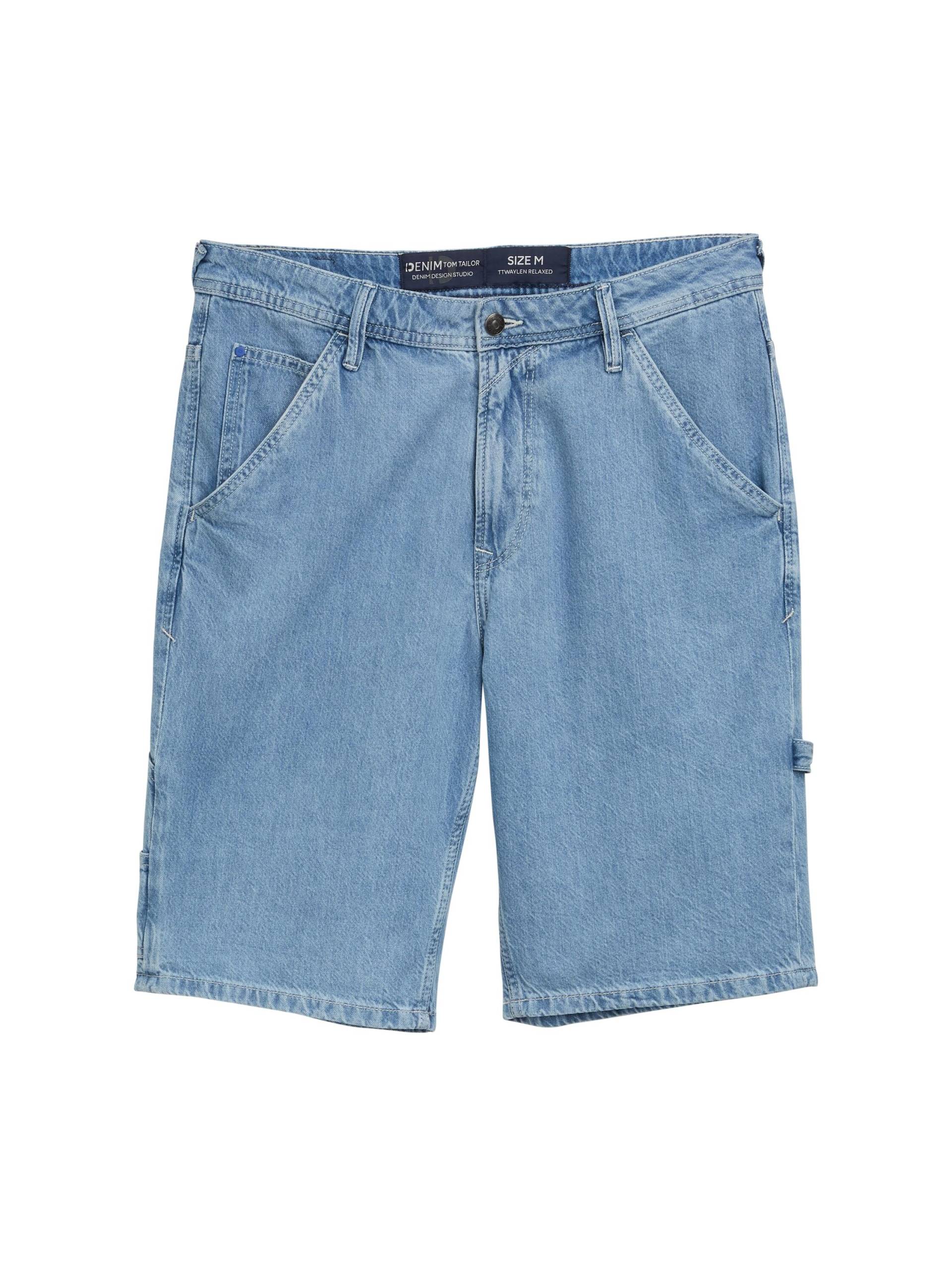 Denim Tom Tailor - TTWAYLEN RELAXED Jeans Shorts clean mid stone blue denim - Gr. - XL von Denim Tom Tailor