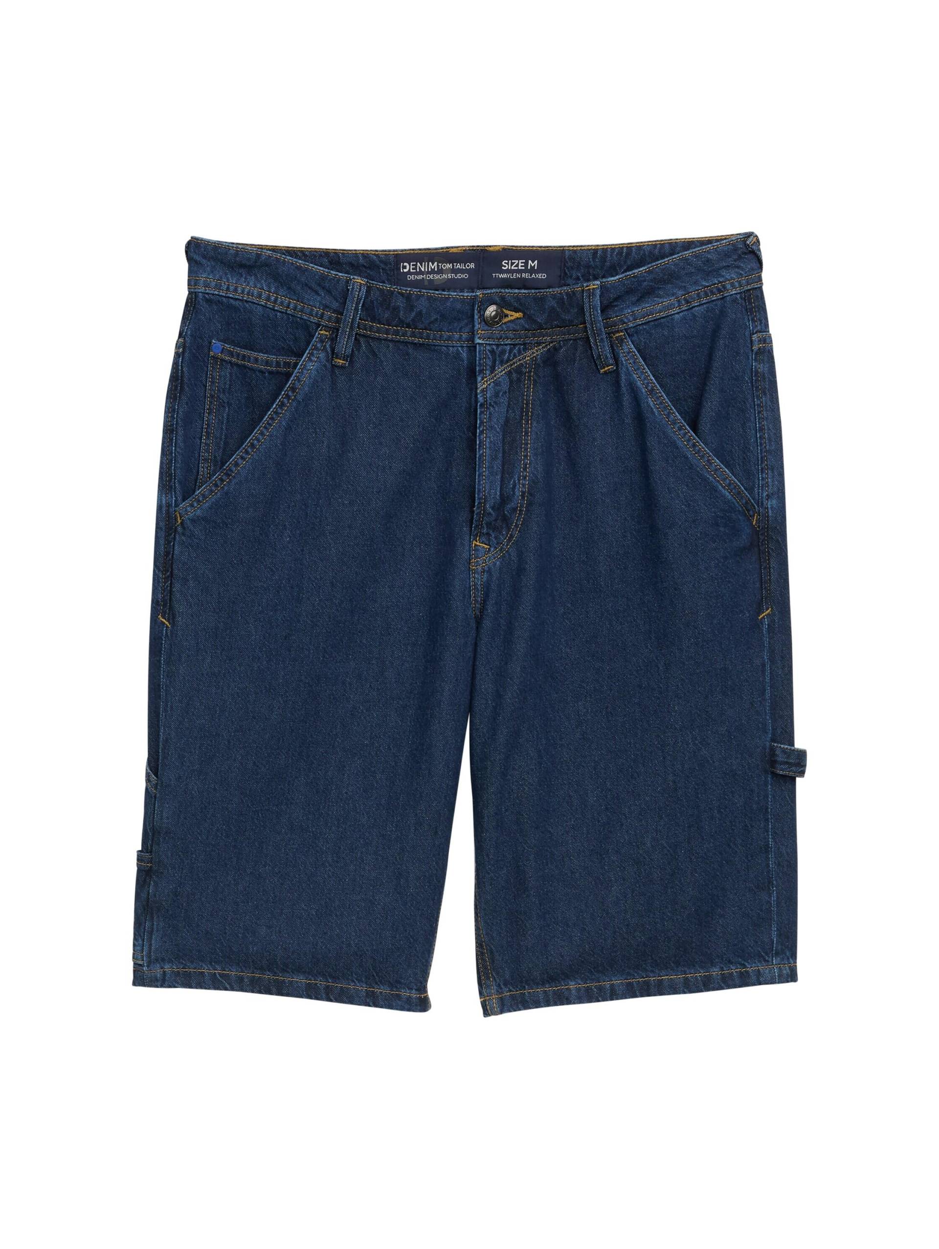 Denim Tom Tailor - TTWAYLEN RELAXED Jeans Shorts dark blue denim - Gr. - XS von Denim Tom Tailor