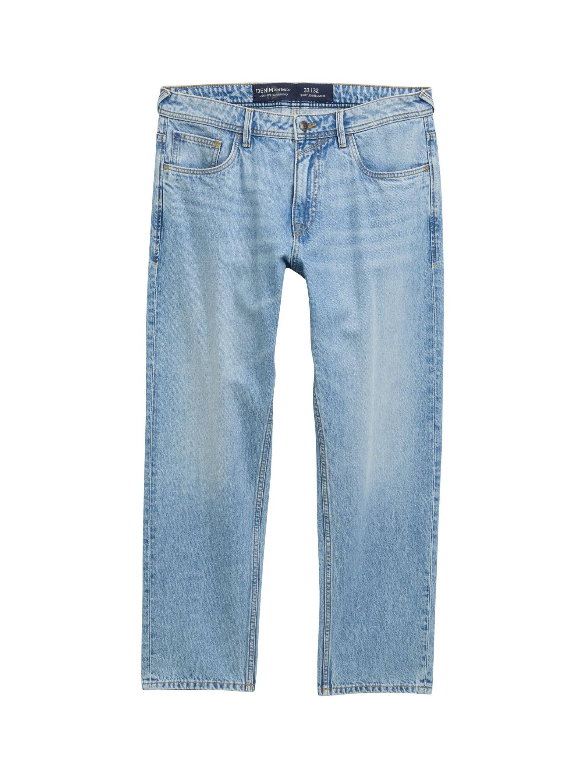 Denim Tom Tailor - TTWAYLEN RELAXED Jeans used light stone blue denim - Gr. - 28/30 von Denim Tom Tailor