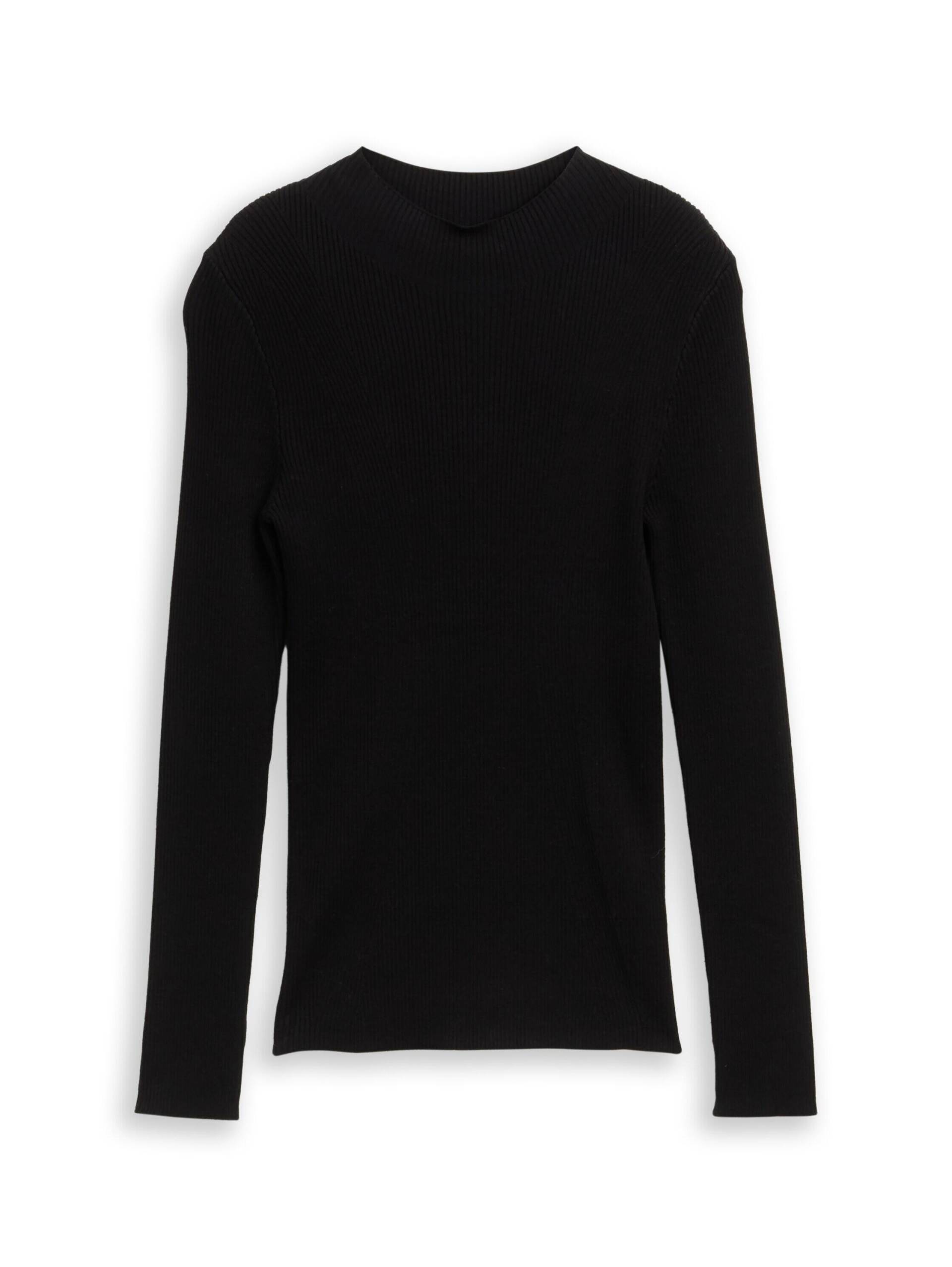 Denim Tom Tailor - Tight Fit Strickpullover deep black - Gr. - S von Denim Tom Tailor