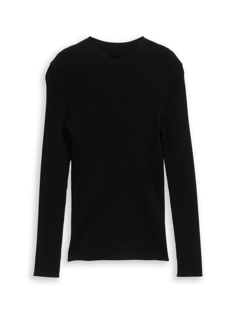 Denim Tom Tailor - Tight Fit Strickpullover deep black - Gr. - XS von Denim Tom Tailor