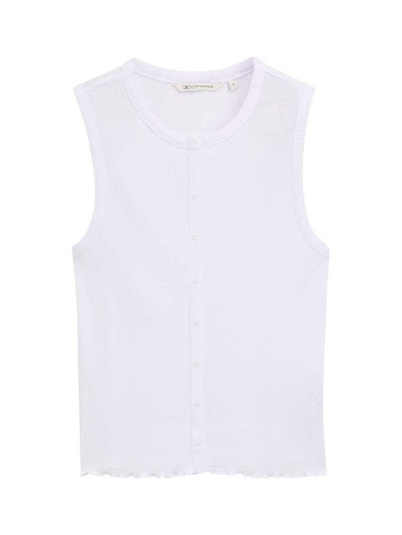 Denim Tom Tailor - Top mit Knopfleiste white - Gr. - XS von Denim Tom Tailor