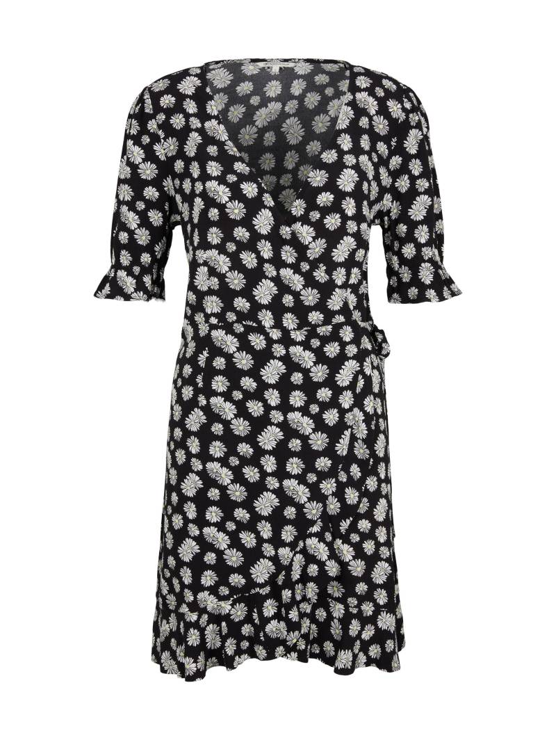 Denim Tom Tailor - Wickelkleid mit Blumenmuster black daisy print - Gr. - XL von Denim Tom Tailor