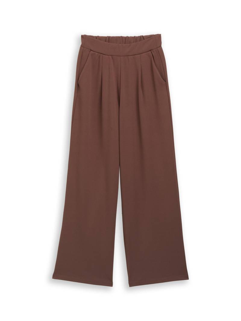 Denim Tom Tailor - Wide Leg Hose soft chocolate brown - Gr. - S von Denim Tom Tailor