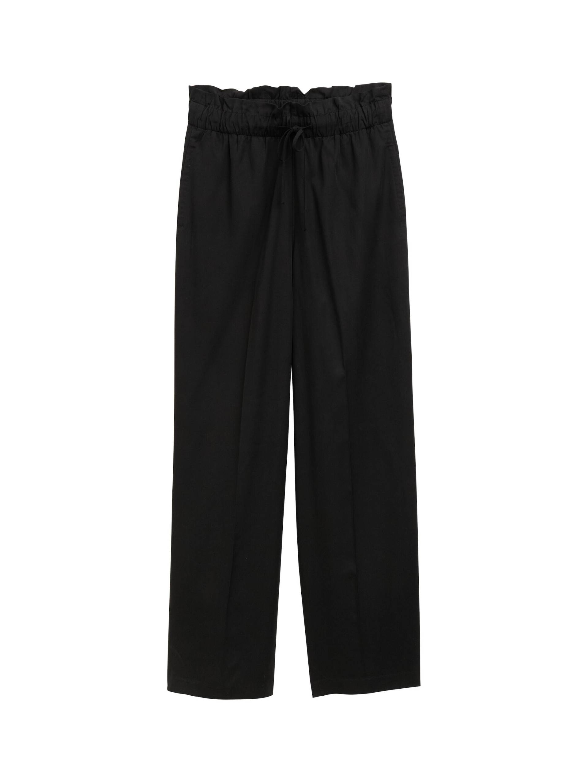 Denim Tom Tailor - Wide Leg Paperpag Hose deep black - Gr. - XL von Denim Tom Tailor