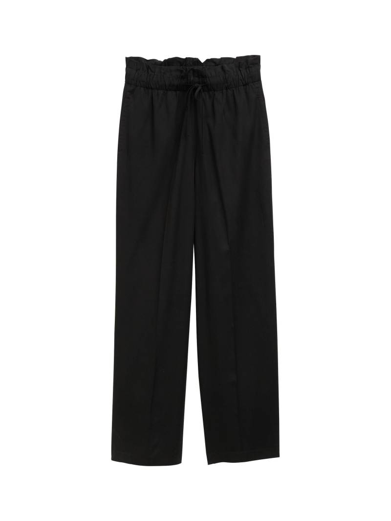 Denim Tom Tailor - Wide Leg Paperpag Hose deep black - Gr. - XL von Denim Tom Tailor