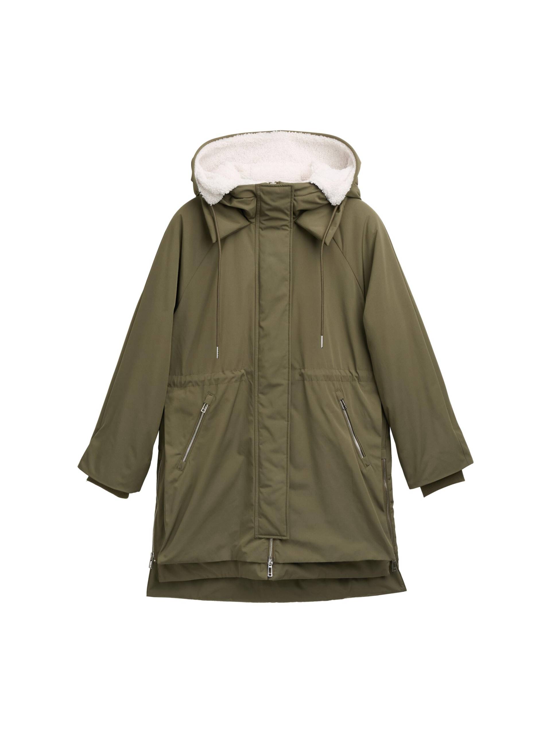 Denim Tom Tailor - Winter Parka mit Kapuze grape leaf green - Gr. - M von Denim Tom Tailor