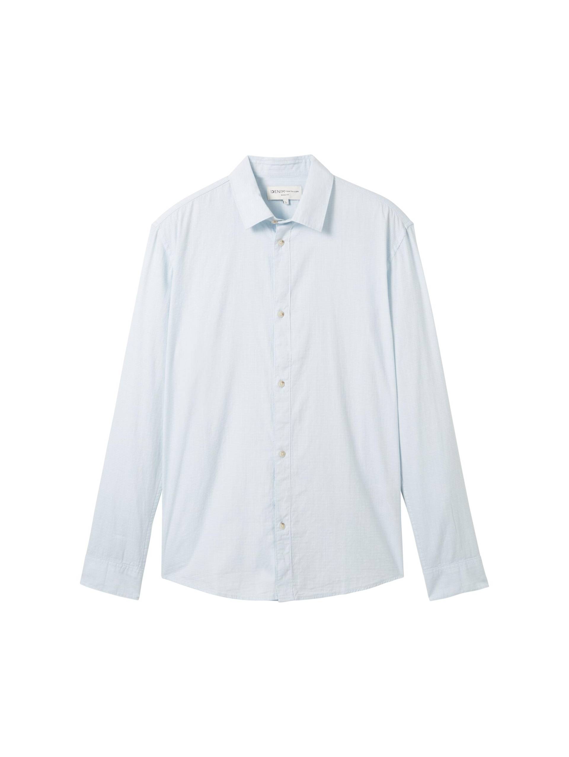 Denim Tom Tailor - structured shirt blue herringbone structure - Gr. - XL von Denim Tom Tailor