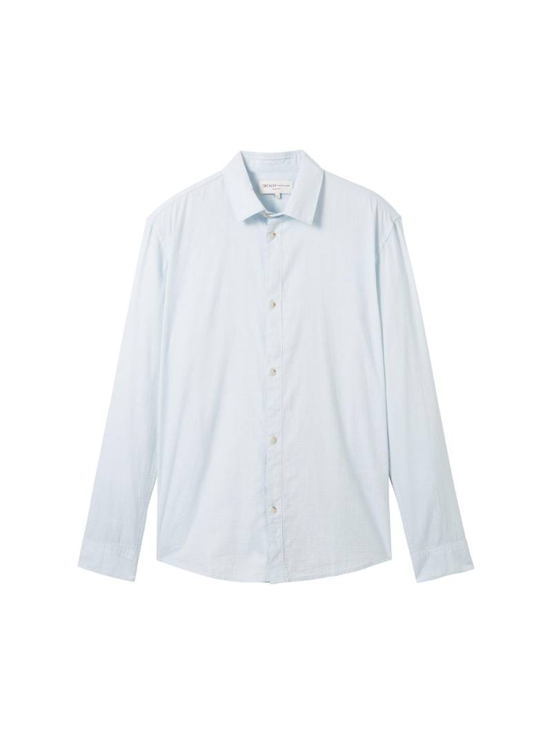 Denim Tom Tailor - structured shirt blue herringbone structure - Gr. - XL von Denim Tom Tailor