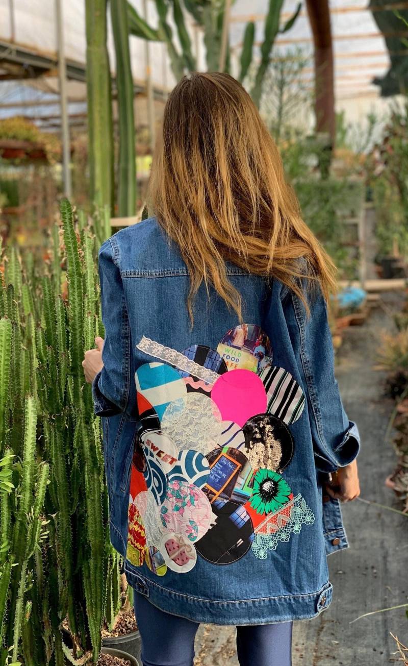 Custom Patchwork Jeansjacke Oversized 90S Fit Handgemacht Xs-3Xl Custom Patchwork Jeansjacke Oversized 90S Fit Handgemacht Xs-3Xl von DenimJacketPoupee