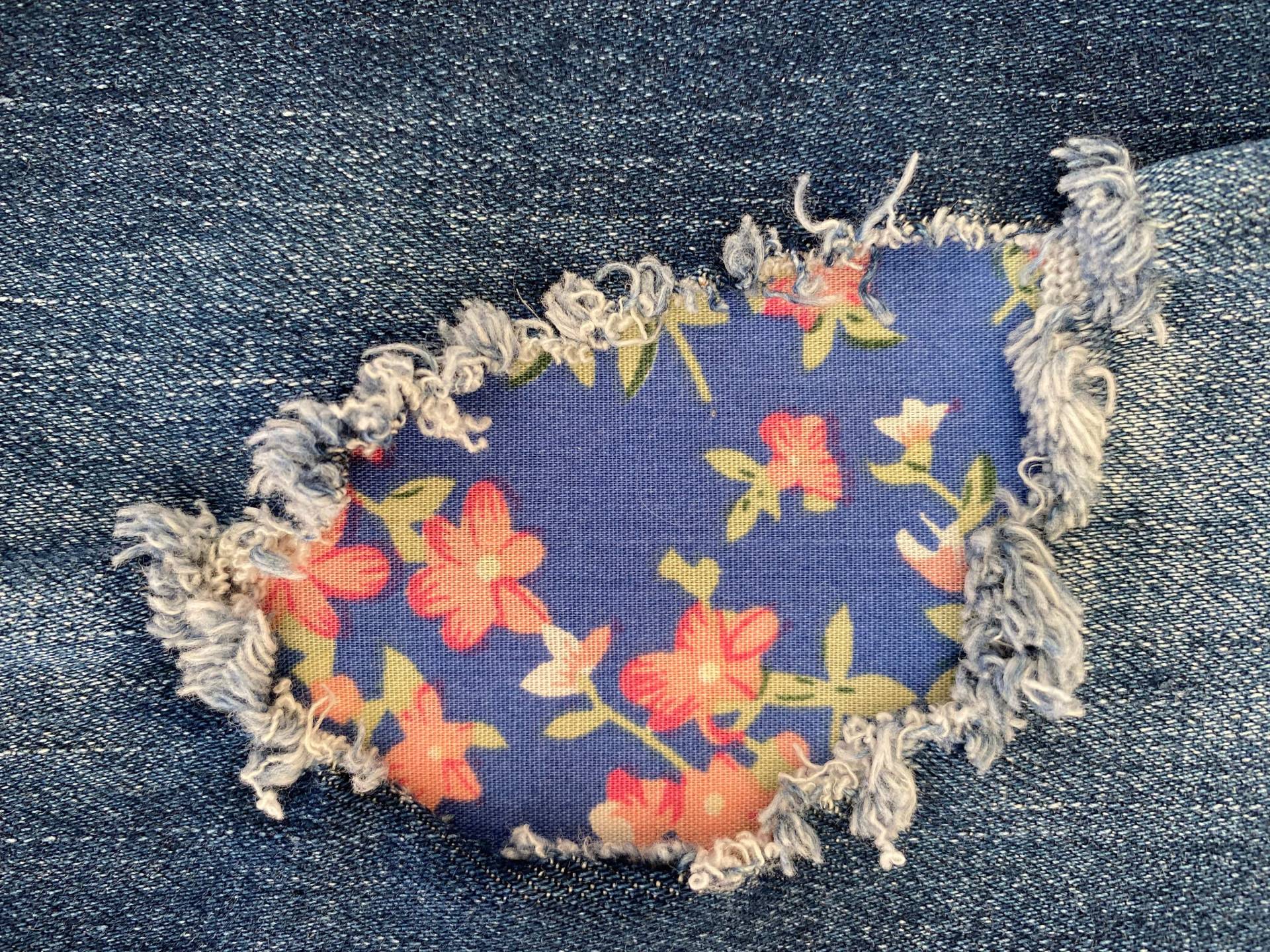 Blau Blumen Patch, Bügelbild Für Jeans, Bügelbild, Jeans Patch, Patch von DenimPineapple