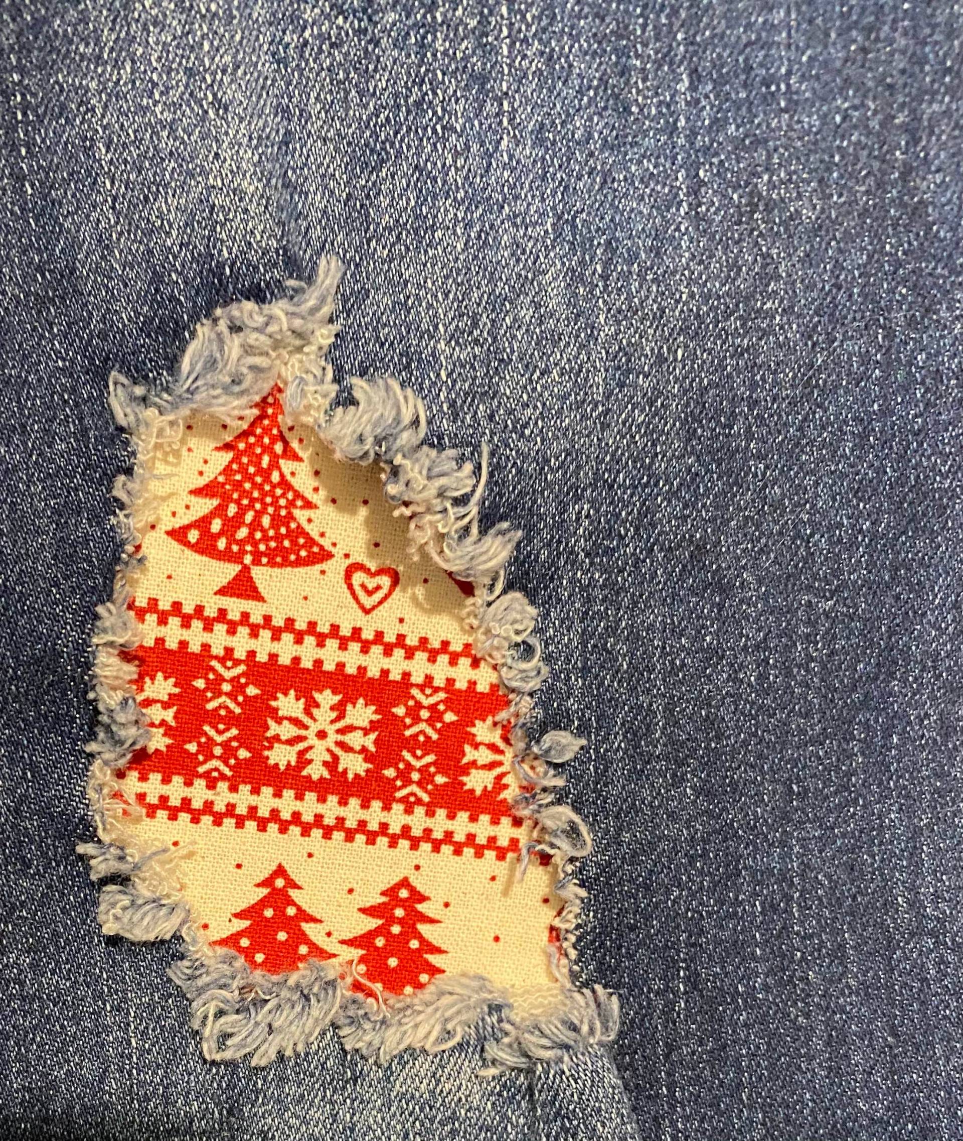 Weihnachten Patch, Flicken Zum Aufbügeln, Patches Für Jeans, Jeans Aufnäher, Patches, Handgemacht von DenimPineapple