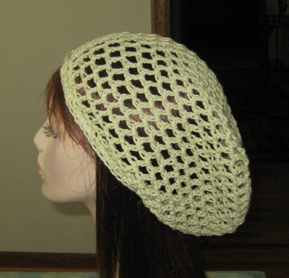 Baumwolle Kaktus Open Stitch Slouchy Beanie Dread Tam von DeniseBlack