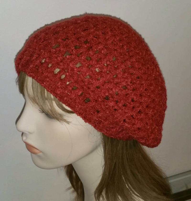 Häkeln Slouchy Beret in Persimmon von DeniseBlack