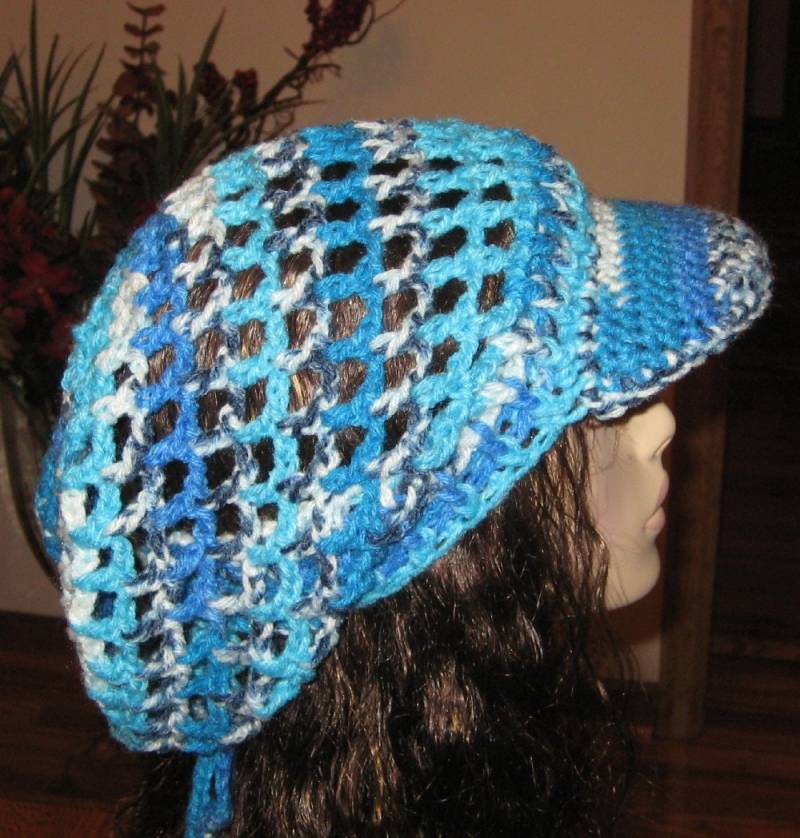 Multi Blue Billed Mesh Dread Tam von DeniseBlack