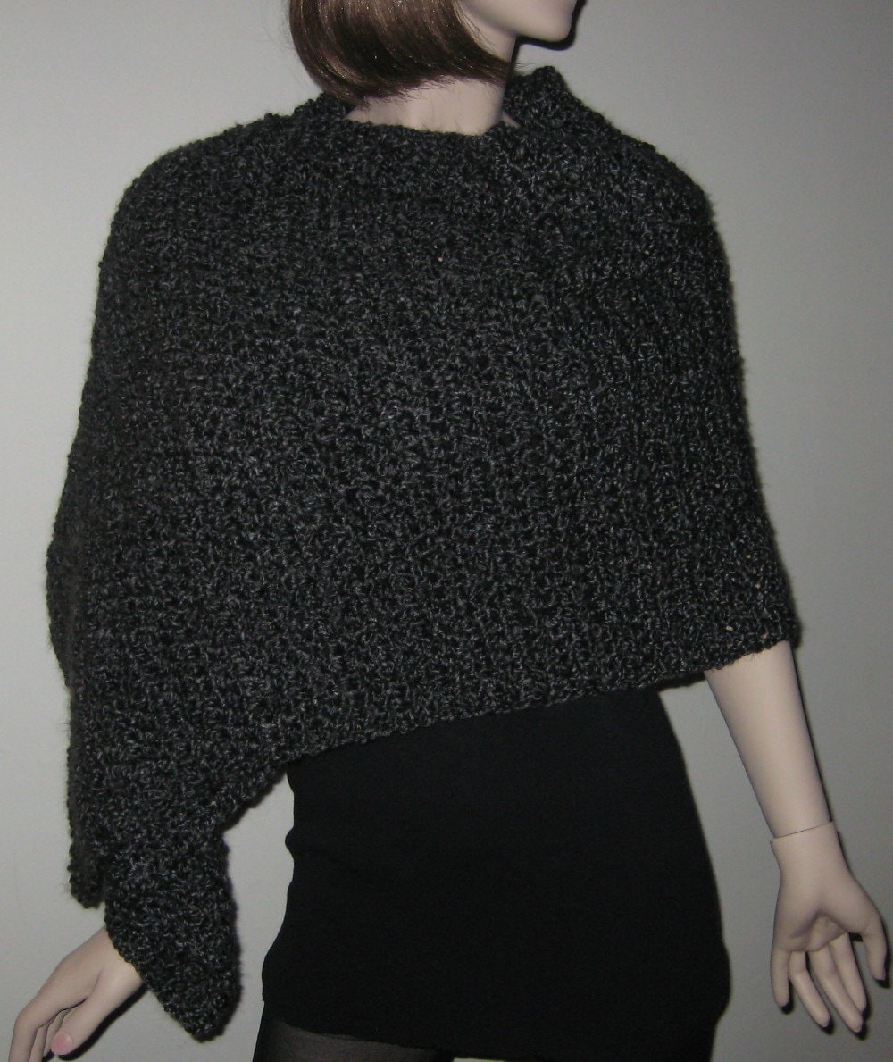 Schwarzes Und Graues Homepun Gebetstuch in Der Farbe Edwardian von DeniseBlack