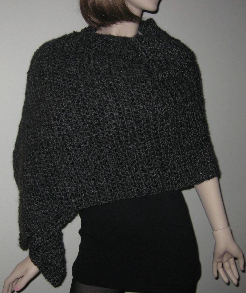 Schwarzes Und Graues Homepun Gebetstuch in Der Farbe Edwardian von DeniseBlack