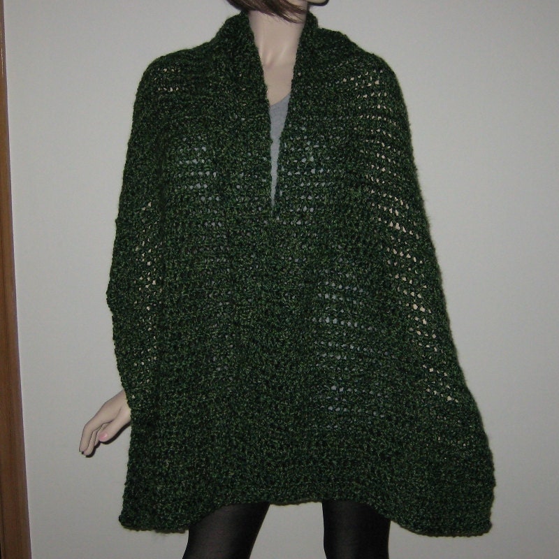 Selbstgesponnener Gebetsschal in Der Farbe Forrest von DeniseBlack