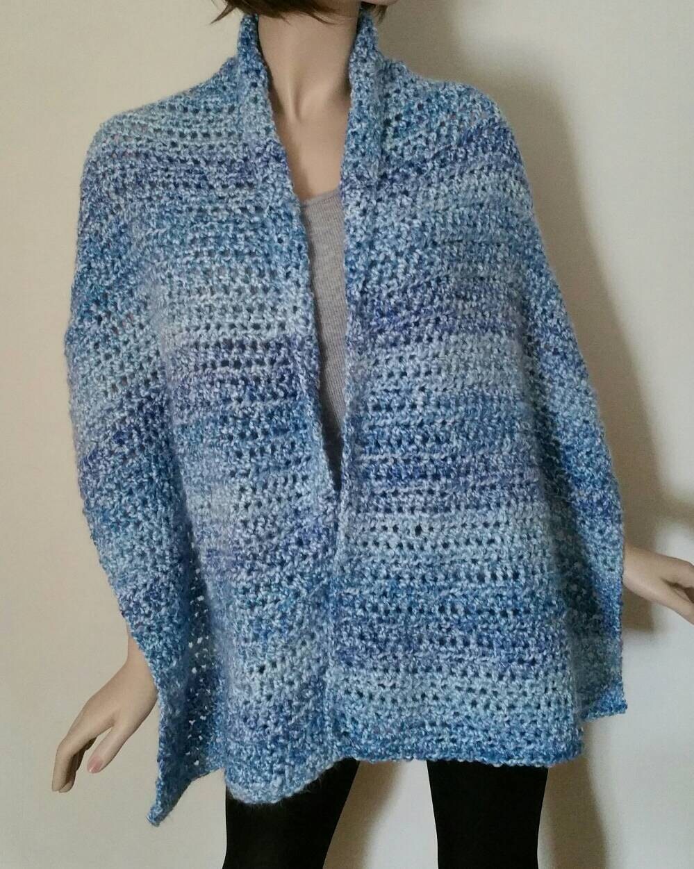 Selbstgesponnener Rechteckiger Gebets-Schal in Delft von DeniseBlack