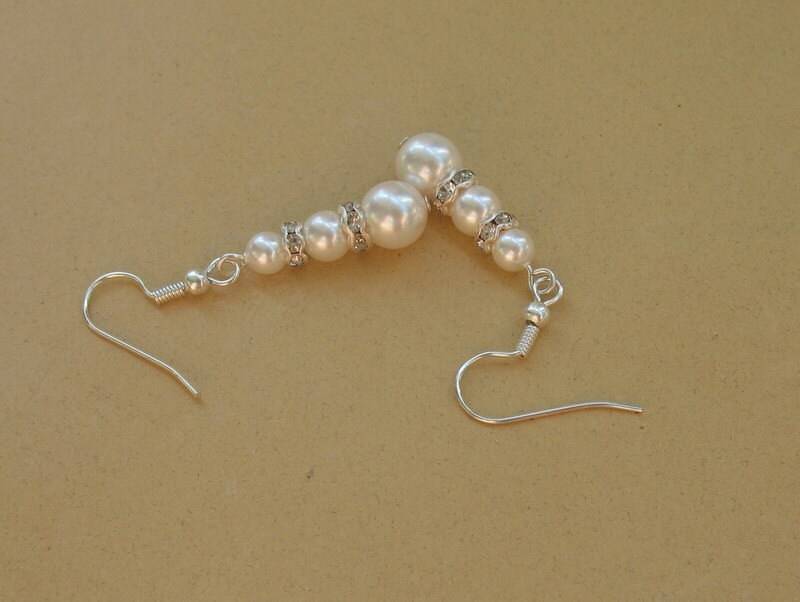 Brautperlen Ohrringe, Braut Hochzeit Schmuck, Perlen Geschenk Für Brautjungfern Geschenk, Mutter Der Braut, Katherine von DeniseJewelryDesigns