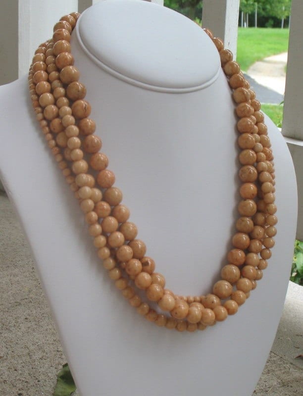 Hellbraun Halskette Tan Karamell Schmuck Chunky Brown Braun Anweisung von DeniseJewelryDesigns