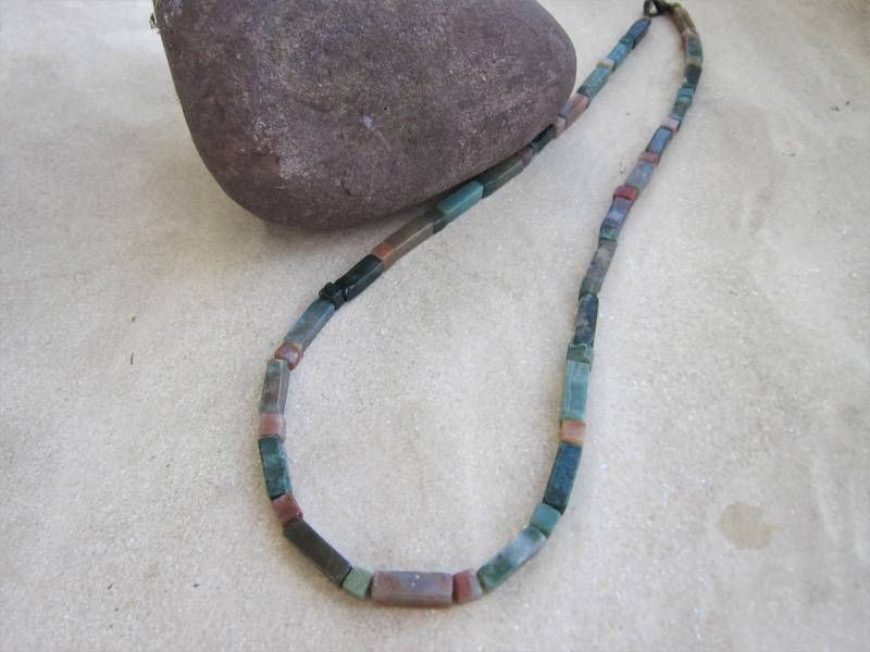 Herren Halskette Schmuck Geschenke Für Ihn Mans Geschenk Einen Mann Grün Unisex Stein von DeniseJewelryDesigns