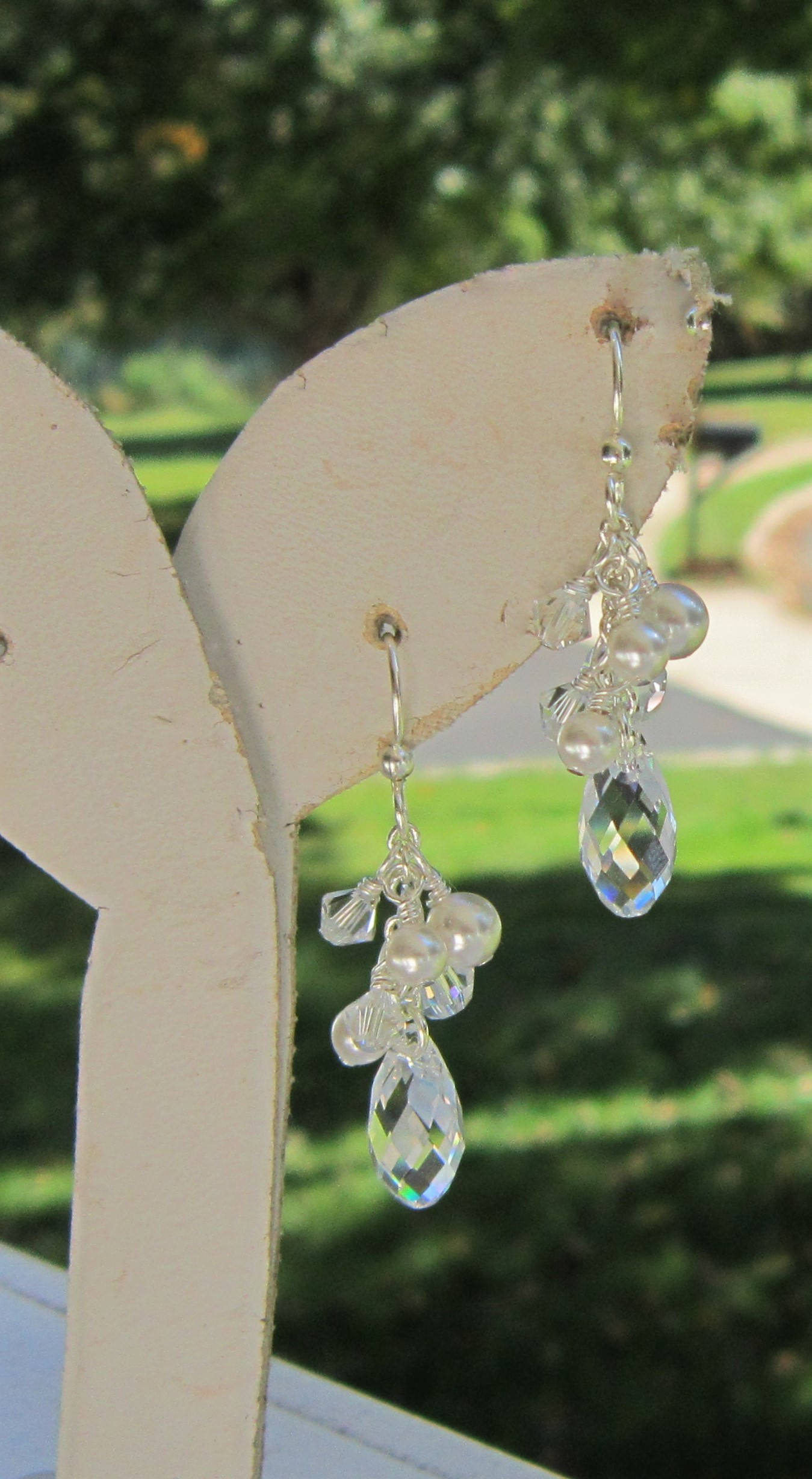 Kristall Tropfen Ohrringe, Braut Hochzeitsschmuck, Geschenk Für Brautjungfer, Brautschmuck, Cluster Schmuck Die Brautmutter von DeniseJewelryDesigns