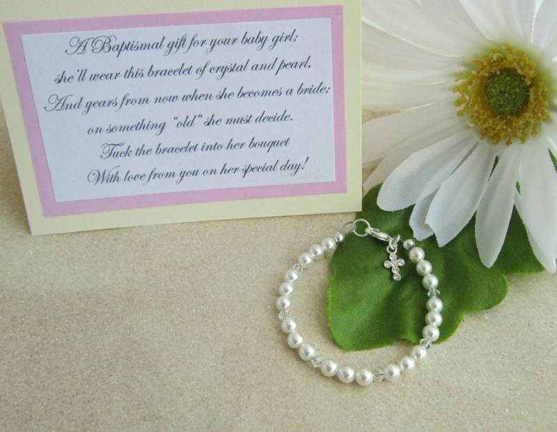 Tauf Armband Geschenk Zur Taufe Taufschmuck Tauf Armband Geschenk Zur Taufe Taufschmuck von DeniseJewelryDesigns