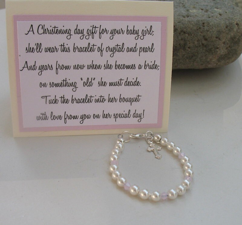 Taufarmband, Baby Armband, Religiöser Schmuck, Geschenk, Taufgeschenk, Geschenk Zur Taufe von DeniseJewelryDesigns