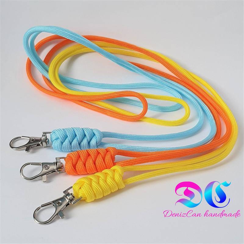 Paracord Schlüsselband/Lanyard Für Ausweis, Id-Karte, Schlüssel Und Mehr von DenizCanhandmade