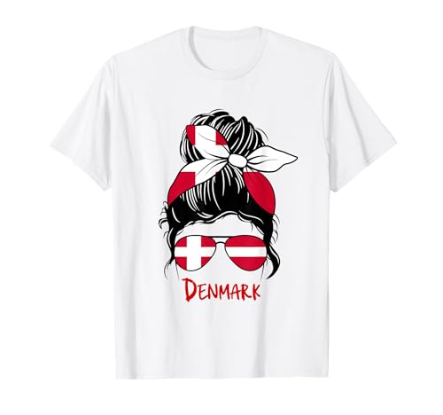 Dänemark Mädchen dänische Frau stolz Dänemark Flagge Dänemark T-Shirt von Denmark Girl danish Woman Proud Danmark flag
