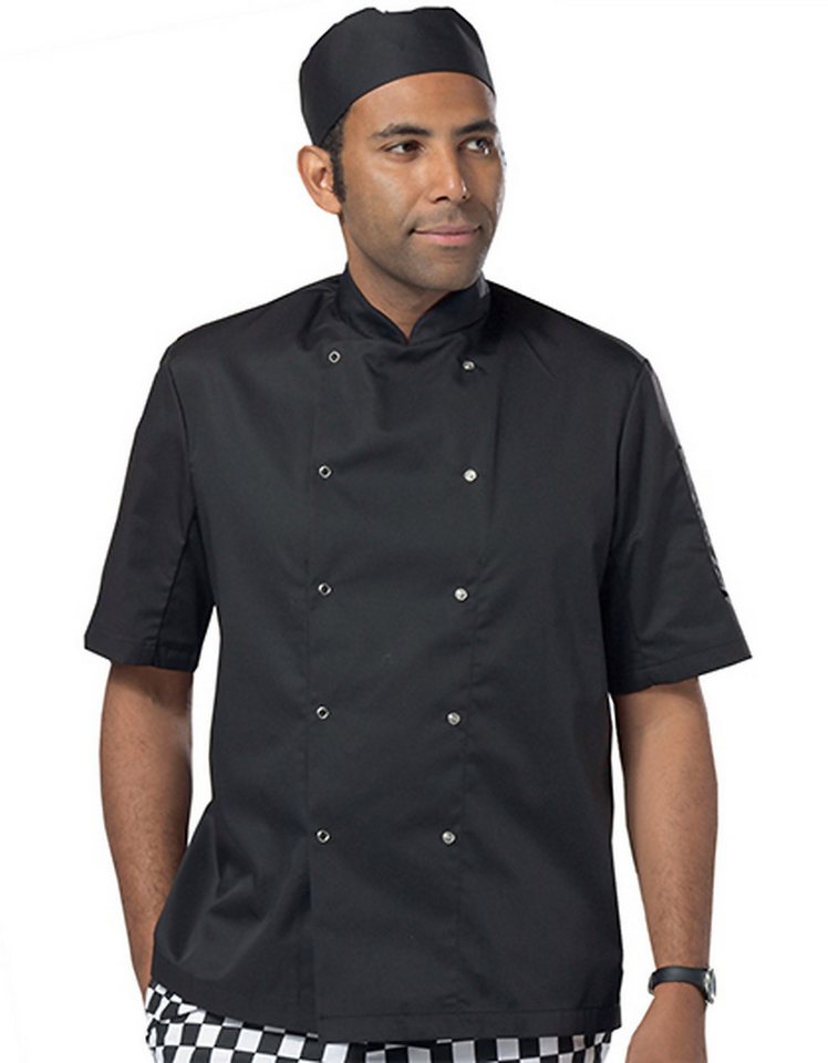 Dennys London Kochjacke Short Sleeve Snap Stud Fastening Jacket von Dennys London