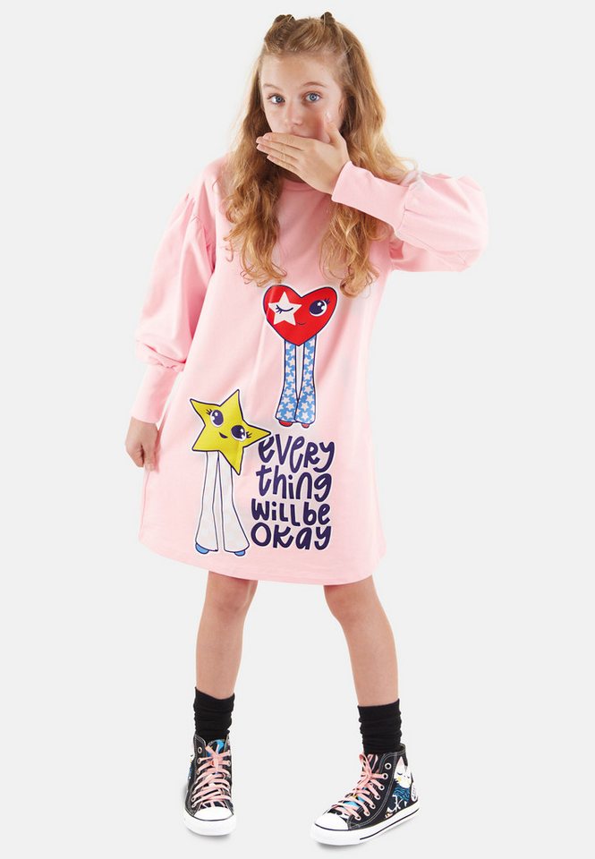 Denokids Shirtkleid Fancy (1-tlg) mit Herz- und Stern-Motiv von Denokids