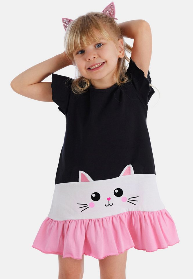 Denokids Shirtkleid Frilled Cat (1-tlg) mit Katzen-Print von Denokids