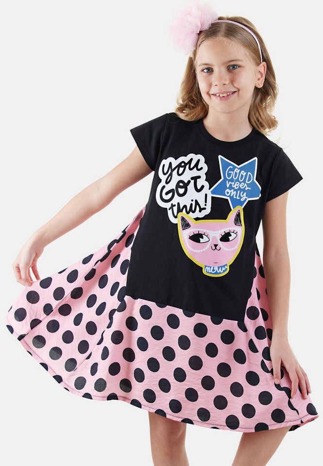 Denokids Sommerkleid Cool Kitty (1-tlg) mit Kätzchen-Design von Denokids