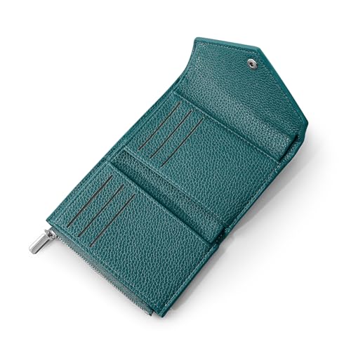 Denovin Geldbörse für Damen, Umschlag kleine Geldbörsen, Damen, Bifold Wallet mit Reißverschluss, Münzfach für Bargeld, Blau, Minimalistisch Denovin Geldbörse für Damen, Umschlag kleine Geldbörsen, Damen, Bifold Wallet mit Reißverschluss, Münzfach für Bargeld, Blau, Minimalistisch von Denovin