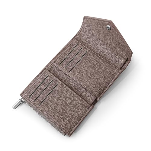 Denovin Geldbörse für Damen, Umschlag kleine Geldbörsen, Damen, Bifold Wallet mit Reißverschluss, Münzfach für Bargeld, Violett, Minimalistisch Denovin Geldbörse für Damen, Umschlag kleine Geldbörsen, Damen, Bifold Wallet mit Reißverschluss, Münzfach für Bargeld, Violett, Minimalistisch von Denovin